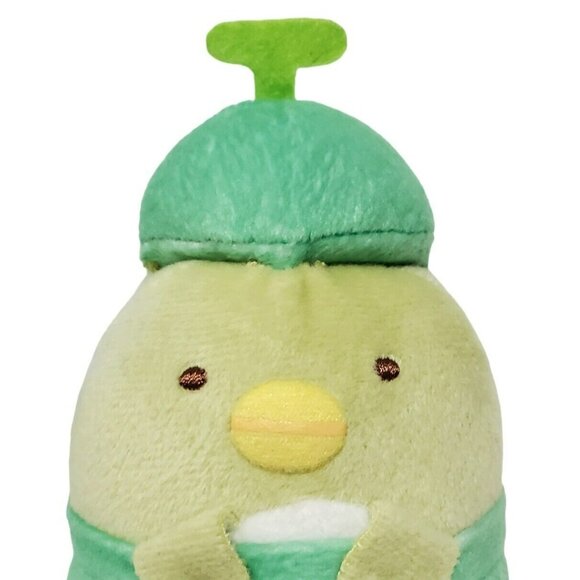 San-X Sumikko Gurashi Melon Ice Cream Penguin 4" Plush Green Stuffed Animal 2018 - Picture 5 of 13